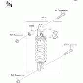 Схема узла: Амортизатор(ы) для Kawasaki ZX900 Ninja ZX-9R