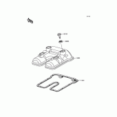 Схема узла: Клапанная крышка для Kawasaki BR250 Z250SL