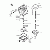 Схема узла: Комплектующие карбюратора для Kawasaki EX400 GPZ400S