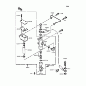 Схема вузла: Задній гальмівний циліндр для Kawasaki KMX80 KSR-II