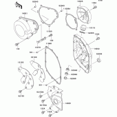 Схема вузла: Engine cover(s) для Kawasaki ZX600 ZZ-R600