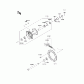 Схема вузла: Ступиця заднього колеса для Kawasaki KLX250 KLX250S