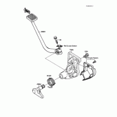 Схема вузла: Лапка гальма для Kawasaki ZG1200 Voyager XII