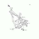 Схема вузла: Кріплення двигуна для Kawasaki BJ250 Estrella RS