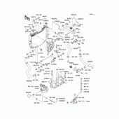 Схема узла: Радиатор (1/2) для Kawasaki ZX636 Ninja ZX-6R