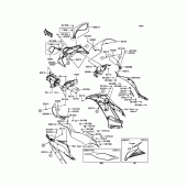 Схема вузла: Облицювальні елементи для Kawasaki ZX636 Ninja ZX-6R