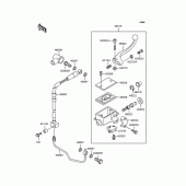 Схема узла: Передний тормозной цилиндр для Kawasaki KLX250 KLX250