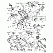 Схема вузла: Дефлектори для Kawasaki ZX1000 Ninja 1000 ABS