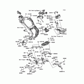 Схема узла: Крепление двигателя для Kawasaki KLZ1000 Versys 1000