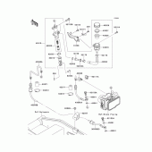 Схема вузла: Задній гальмівний циліндр Kawasaki ZR750 Z750R ABS