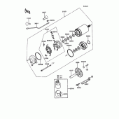 Схема вузла: Starter motor для Kawasaki ZG1000 1000GTR