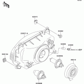 Схема узла: Head lamp для Kawasaki ZX600 ZZ-R600