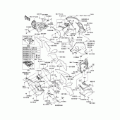 Схема узла: Нижний обтекатель для Kawasaki ZX1400 Ninja ZX-14