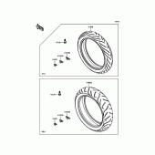 Схема вузла: Шини для Kawasaki KLE650 Versys 650 ABS