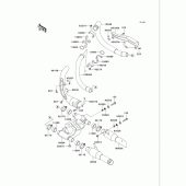 Схема вузла: Вихлопна система для Kawasaki VN750 Vulcan 750