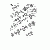 Схема вузла: Трансмісія для Kawasaki ZX600 GPX600R