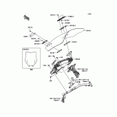 Схема вузла: Вітрове скло для Kawasaki ZG1400 1400GTR ABS
