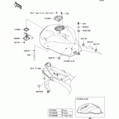 Схема вузла: Fuel tank(1/2) для Kawasaki ZR1000 Z1000