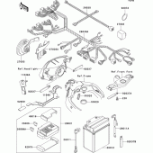 Схема вузла: Електроустаткування для Kawasaki ZX1100 ZZ-R1100