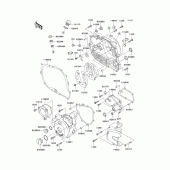 Схема вузла: Engine cover(s)(1/2) для Kawasaki KL250 KL250 Super Sherpa