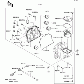 Схема узла: Воздушный фильтр для Kawasaki ZR750 Z750