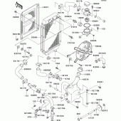 Схема вузла: Радіатор (1/2) для Kawasaki VN800 Vulcan 800 Classic