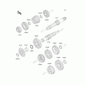 Схема узла: Трансмиссия для Kawasaki KX125