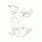Схема вузла: Side covers для Kawasaki KX450 KX450F
