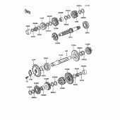 Схема узла: Трансмиссия для Kawasaki ZX400 Z400FII
