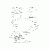 Схема вузла: Decals(green)(zx750-p4) для Kawasaki ZX750 Ninja ZX-7R