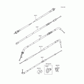 Схема вузла: Троси для Kawasaki ZX600 GPX600R