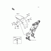 Схема вузла: Переднє крило для Kawasaki ZR1000 Z1000