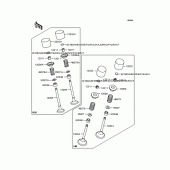 Схема вузла: Рокер & Клапан до Kawasaki ZX400 ZZR400