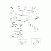 Схема вузла: Кермо (1/2) для Kawasaki KLX250 KLX250SR