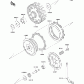 Схема вузла: Зчеплення для Kawasaki ZX600 ZZ-R600