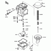 Схема узла: Комплектующие карбюратора для Kawasaki EX500 GPZ500