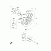 Схема вузла: Ступиця заднього колеса для Kawasaki KLX400 KLX400SR