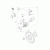 Схема узла: Передний тормоз для Kawasaki KL110 KSR PRO