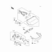 Схема узла: Taillight(s) для Kawasaki ZX600 Ninja ZX-6