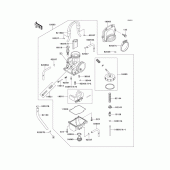 Схема вузла: Карбюратор(1/2) для Kawasaki KX250/ KX252 KX250