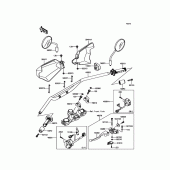 Схема узла: Руль & Пульт управления рулевой для Kawasaki KL650 KLR650
