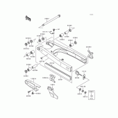 Схема вузла: Задній важіль (маятник) для Kawasaki KL650 KLR650