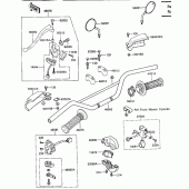 Схема вузла: Кермо & Пульт управління кермовим для Kawasaki KL650 KLR650