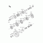 Схема вузла: Трансмісія для Kawasaki VN900 Vulcan 900 Classic LT