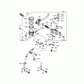 Схема вузла: Передній гальмівний циліндр для Kawasaki ZX600 Ninja ZX-6R