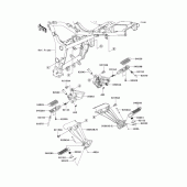 Схема узла: Подножки для Kawasaki EX250 Ninja 250