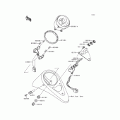 Схема вузла: Meter(s)(vn800-a1/a2) для Kawasaki VN800 Vulcan 800