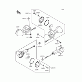 Схема вузла: Поворотники для Kawasaki BN125 Eliminator