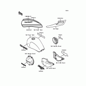 Схема вузла: Наклейки (Green; ZR750-D4) для Kawasaki ZR750 Zephyr