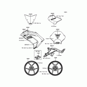 Схема вузла: Наклейка (Зелений) (EFFA) для Kawasaki EX400 Ninja 400R